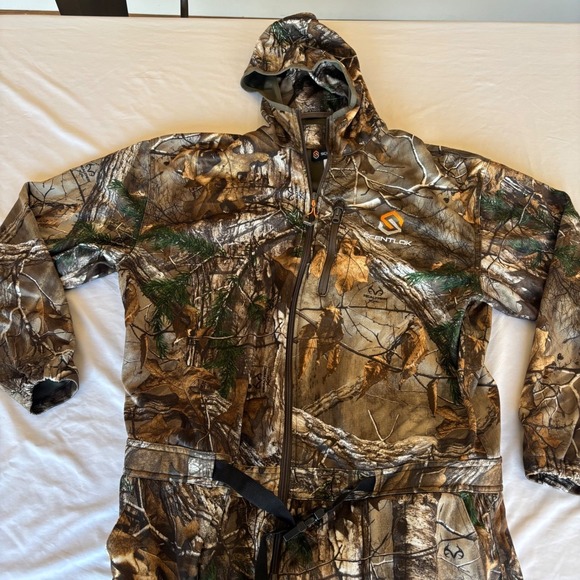 ScentLok Realtree Xtra Camo Hunting Coveralls Hooded Full Zip Suit Mens Large - Picture 3 of 7